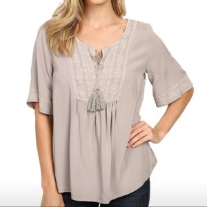 Ariat Auburn Peasant Satellite Cording Blouse S